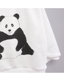 Benir Panda White Sweatshirt