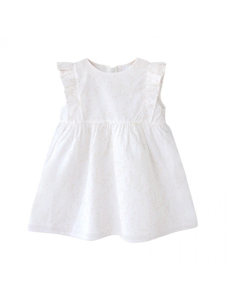 Wedoble Baby Floral Dress - White 