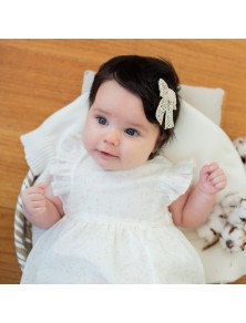 Wedoble Baby Floral Dress - White 