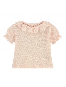 Play Up Pointelle Top - Blush Pink 