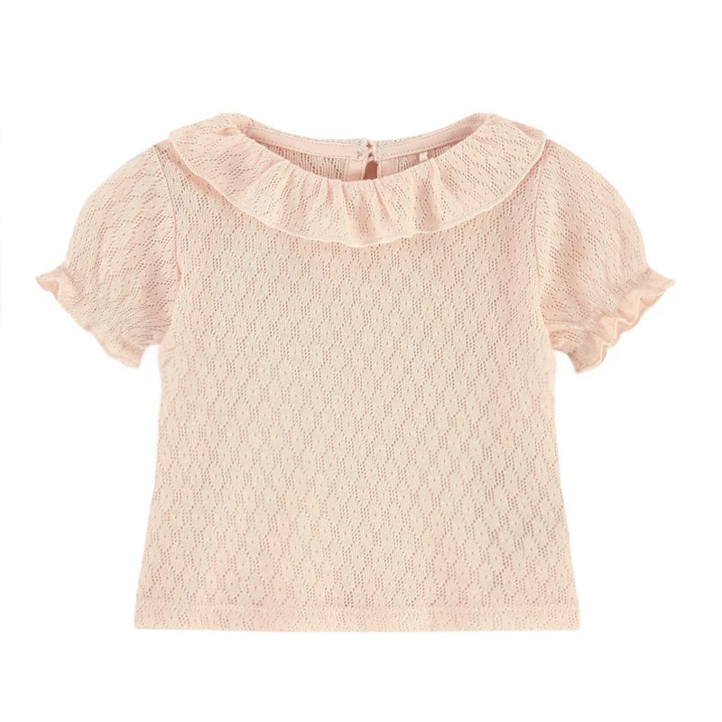 Play Up Pointelle Top - Blush Pink 