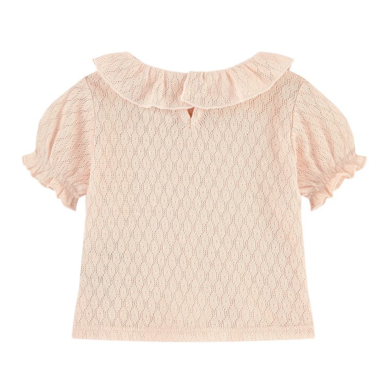 Blush Pointelle Puff Sleeve Shirt main image 1