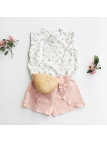 Play Up Organic Cotton Ruffle Shorts - Ballet Pink 