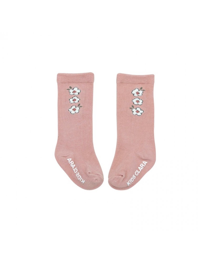 Baby Flowers Knee High Socks - Pink