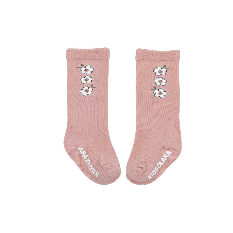 Baby Flowers Knee High Socks - Pink