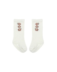 Baby Flowers Knee High Socks -  Ivory