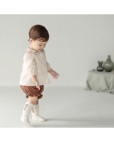 Baby Flowers Knee High Socks -  Ivory