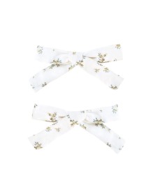 Pour Enfant Bow Hair Clips - Ivory