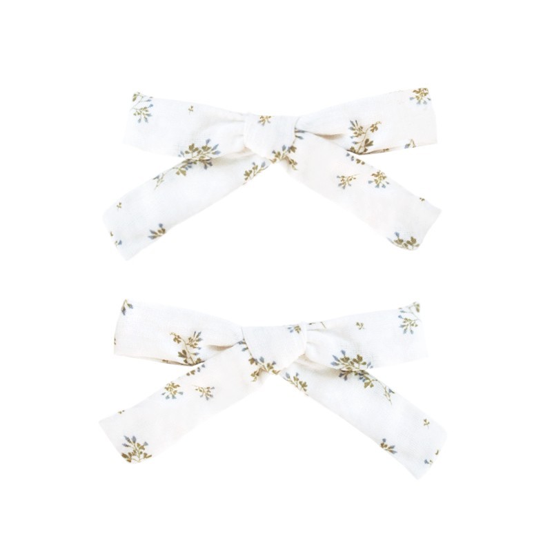 Pour Enfant Bow Hair Clips - Ivory