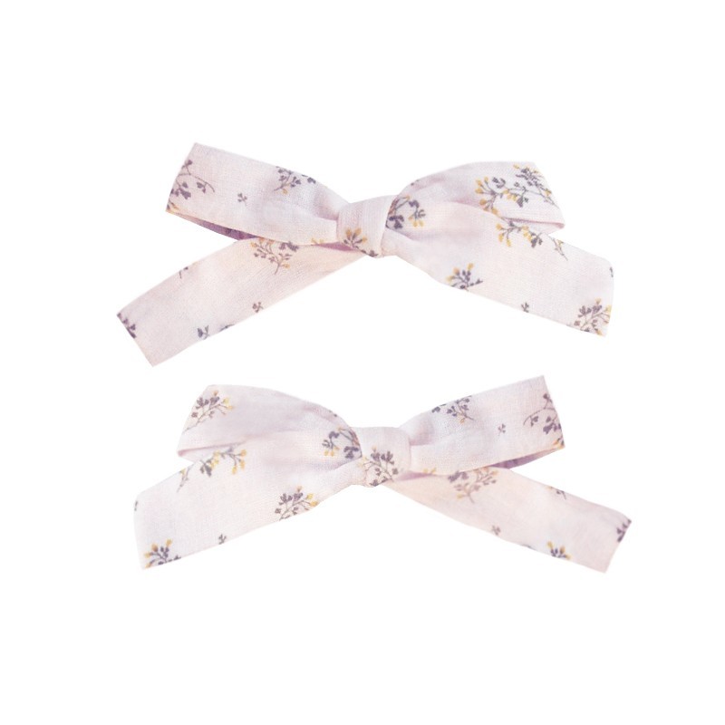 Pour Enfant Bow Hair Clips - Pink