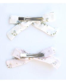 Pour Enfant Bow Hair Clips - Pink
