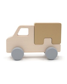 Briki Wooden Push Along Truck - Sand