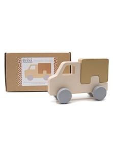 Briki Wooden Push Along Truck - Sand