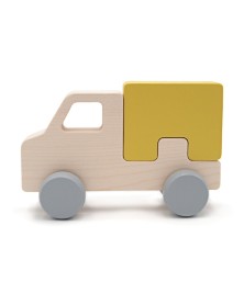 Briki Wooden Push Along Truck - Mustard