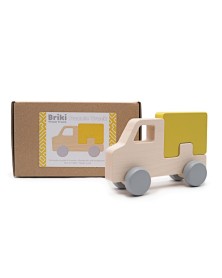 Briki Wooden Push Along Truck - Mustard