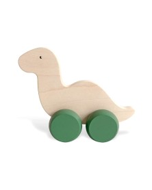 Briki Wooden Push Along Dinosaur - Green