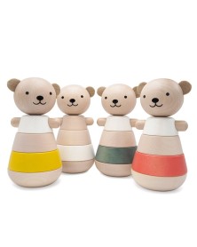 Briki Wooden Stacking Bear- Green