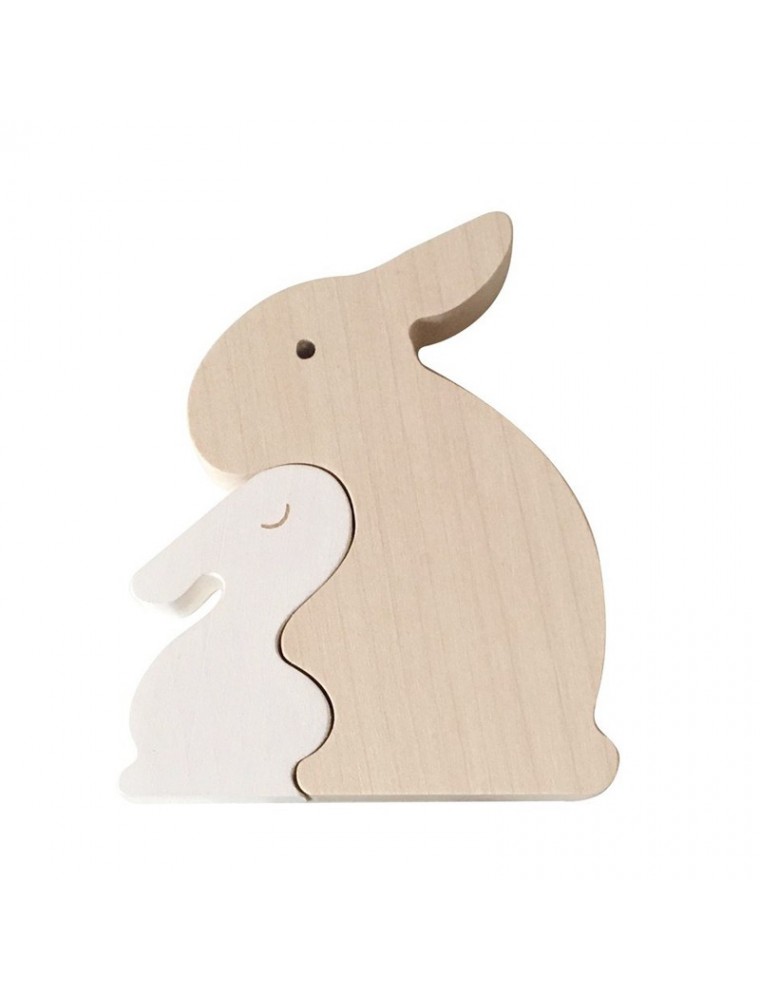 Briki Wooden Bunny Set - White