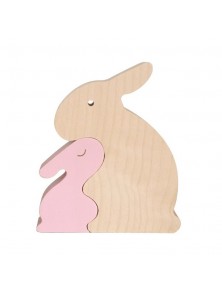 Briki Wooden Bunny Set - Pink