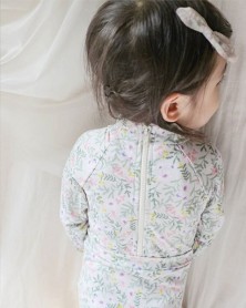 Pour Enfant Long Sleeve Swimsuit - Green