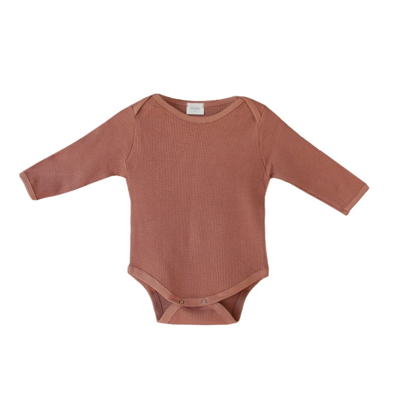 Mon Bébé Waffle Bodysuit - Rust