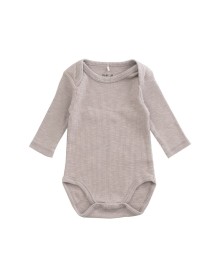 Play Up Ribbed Organic Cotton Bodysuit - Oatmeal