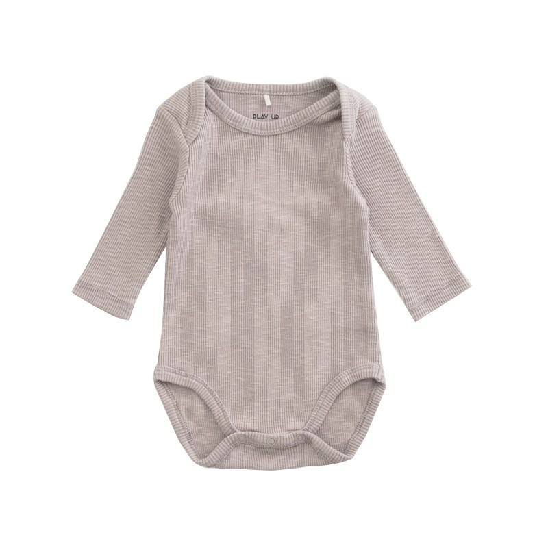 Play Up Ribbed Organic Cotton Bodysuit - Oatmeal