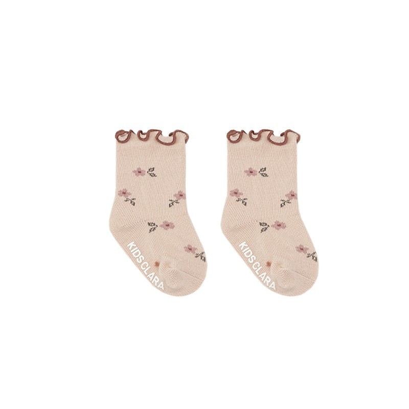 HP Baby Flowers Socks - Pink Beige