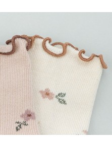 HP Baby Flowers Socks - Pink Beige