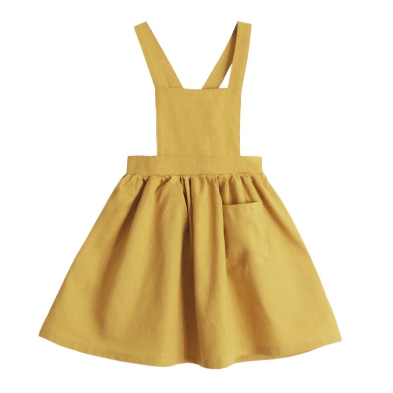 Pour Enfant Lena Pinafore - Mustard