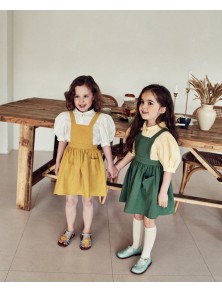 Pour Enfant Lena Pinafore - Mustard