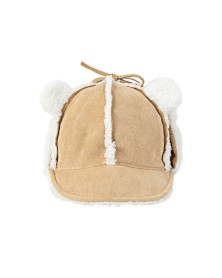 HP Kids Suede Bear Hat - Camel