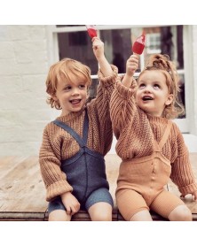 Silly Silas Shorty Braces Tights - Light Brown