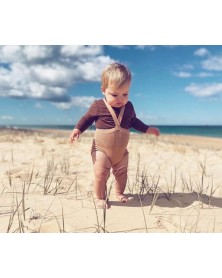 Silly Silas Shorty Braces Tights - Light Brown