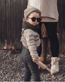 Silly Silas Braces Tights - Charcoal