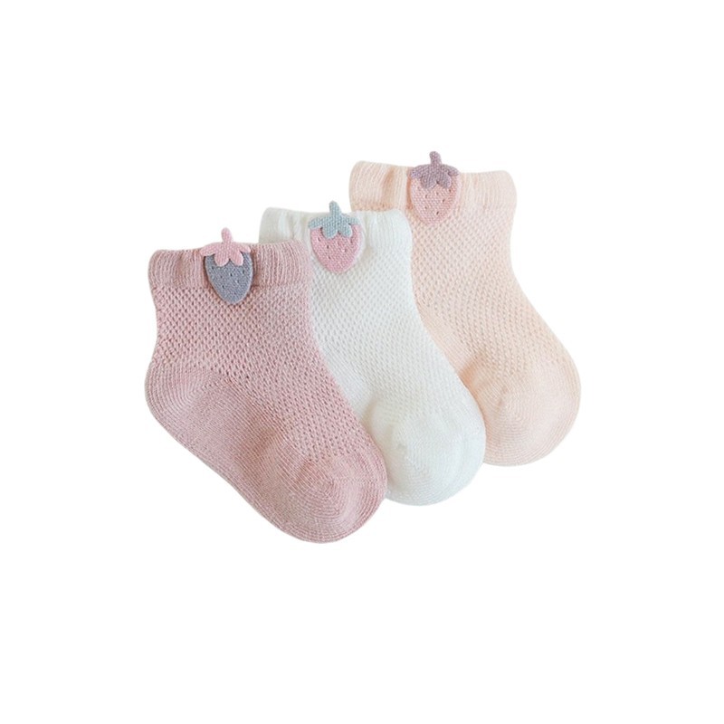 Miso Strawberry Socks - Set of 3 