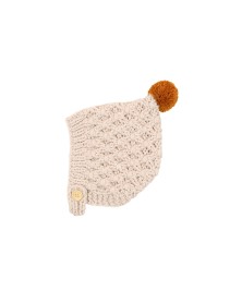 Baby Knitted Pixie Bonnet - Cream
