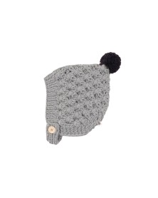 Baby Knitted Pixie Bonnet - Grey
