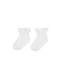 Baby White Openwork Ankle Socks